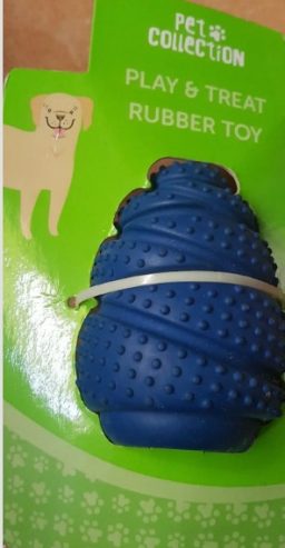 NEW DOG PLAY N TREAT RUBBER TOY – IDEAL GIFT