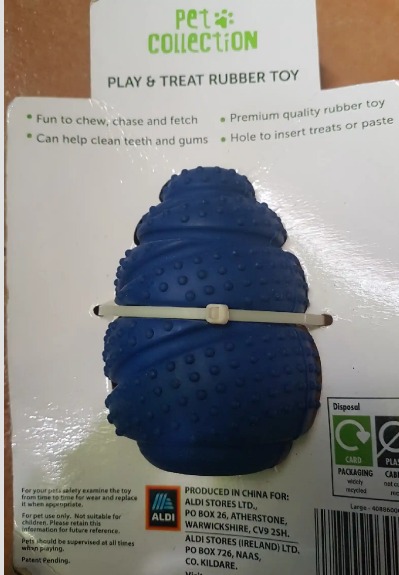 NEW DOG PLAY N TREAT RUBBER TOY – IDEAL GIFT