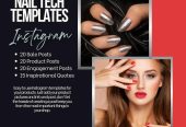 Nail Tech Luxury Social Media Marketing Templates to Grow Business