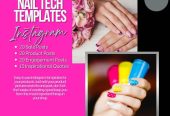 Nail Tech Luxury Social Media Marketing Templates to Grow Business