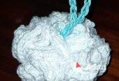 Crocheted Mini Pouf or Loofa