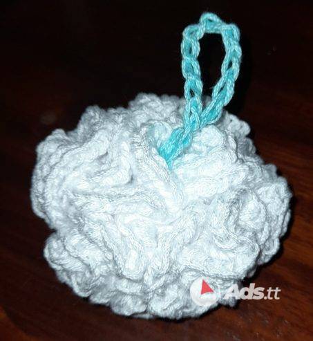 Crocheted Mini Pouf or Loofa