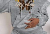 Butterfly print hoodie set