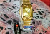 Authentic Male & Female Citizen Diamond Electroplated Gold Watches