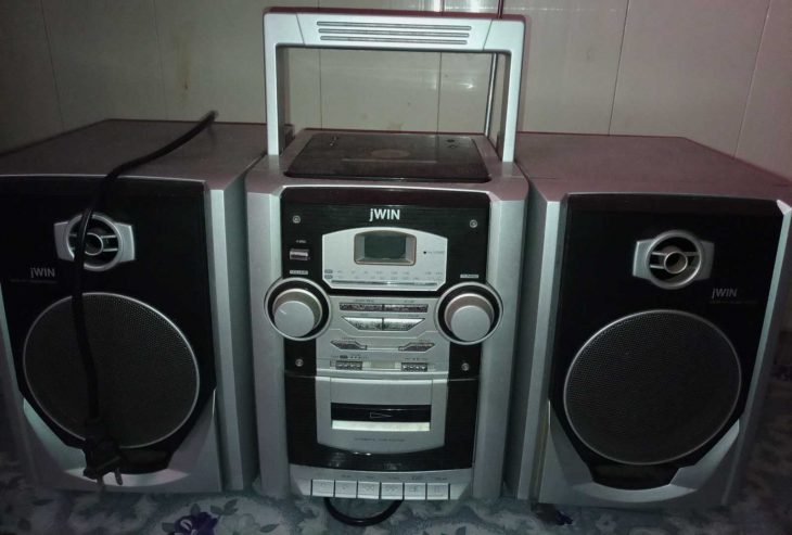 Old school boom box cassette player and CD no Bluetooth