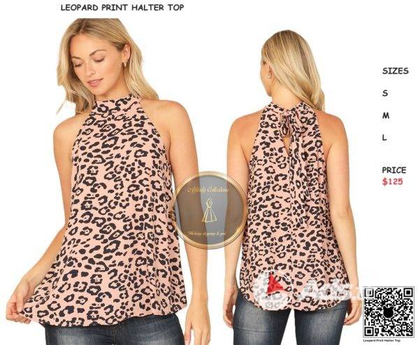 Leopard Print Halter Top