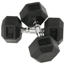 35lb Rubber Hex Dumbells (pair)