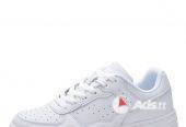 All white lace up sneakers – stitched, durable, stylish