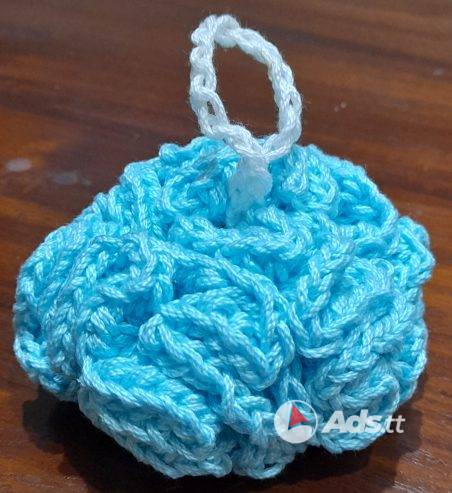 Crocheted Mini Pouf or Loofa