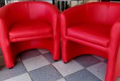 FANCY RED LOUNGE CHAIRS