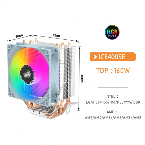 RGB CPU Cooler for AMD and Intel Processors