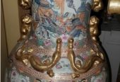 Chinese Rose Madallion Porcelain Gilt floor Vase 95cm