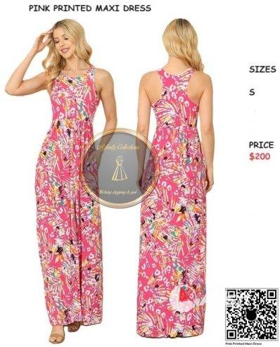 Pink Floral Maxi Dress