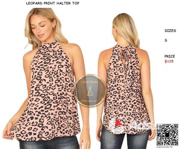 Leopard Print Halter Top