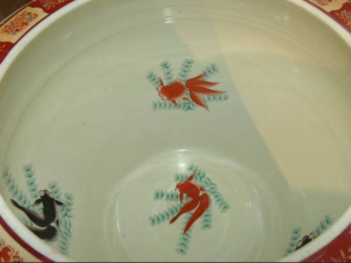 Beautiful large Goldfish Bowler Vase🐠Household item Porcelain China 1900s Ceramics & Porcelain