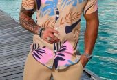 Men Floral Two-piece set