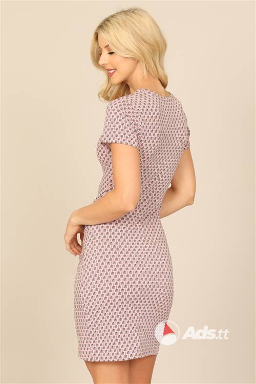 Pink & Grey Work Dress