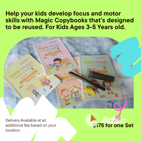 Magic Handwriting Copybooks for Kids 3-5 yrs. Self Erasing Ink