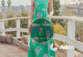 Green Floral Maxi Dress