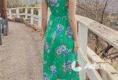 Green Floral Maxi Dress