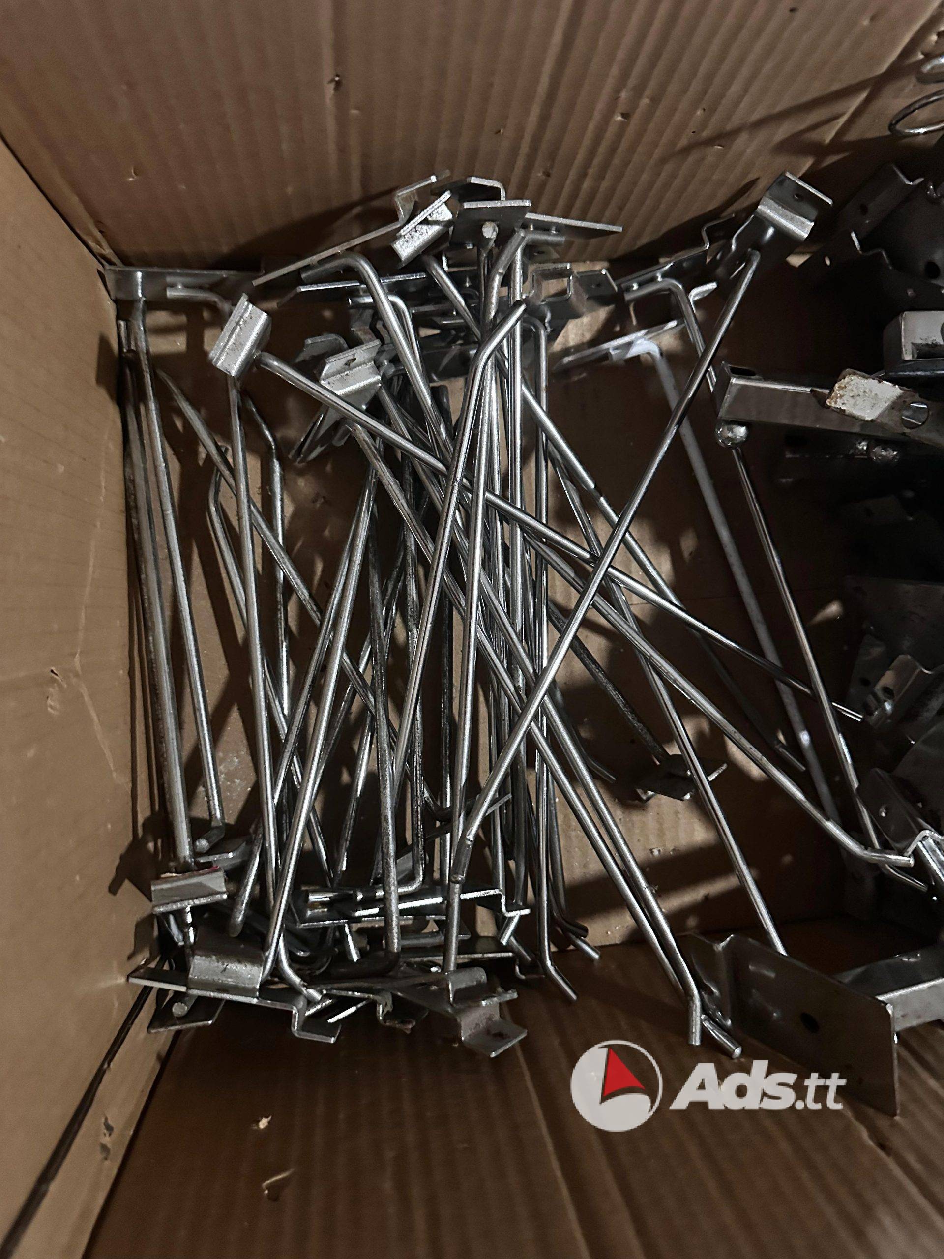 Slatwall Hangers & Hooks Bundle – $1,200 (25 Hangers + 33 Hooks + FREE Racks)