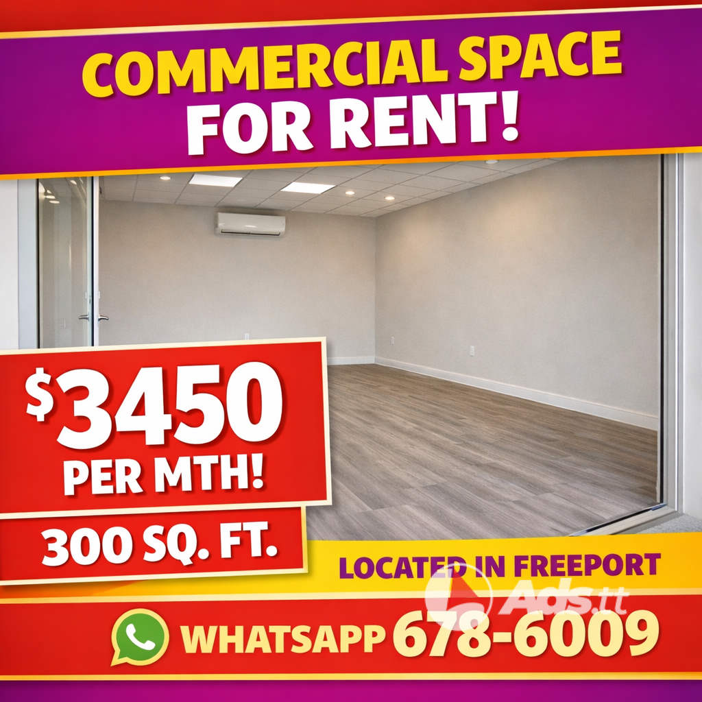 Commercial Space Freeport. 300 Sq Ft. $3450