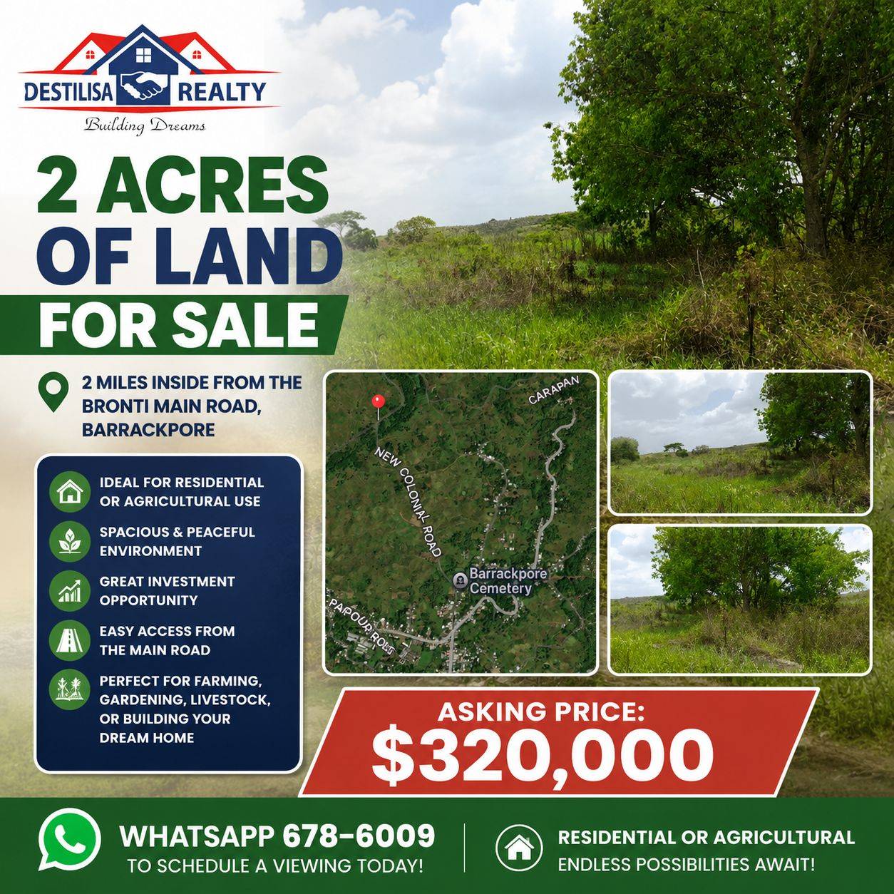2 Acres of Agriculture or Residential Land for Sale in Barackpore