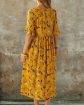 Floral Print Flare Sleeve Dress