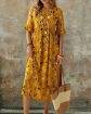 Floral Print Flare Sleeve Dress