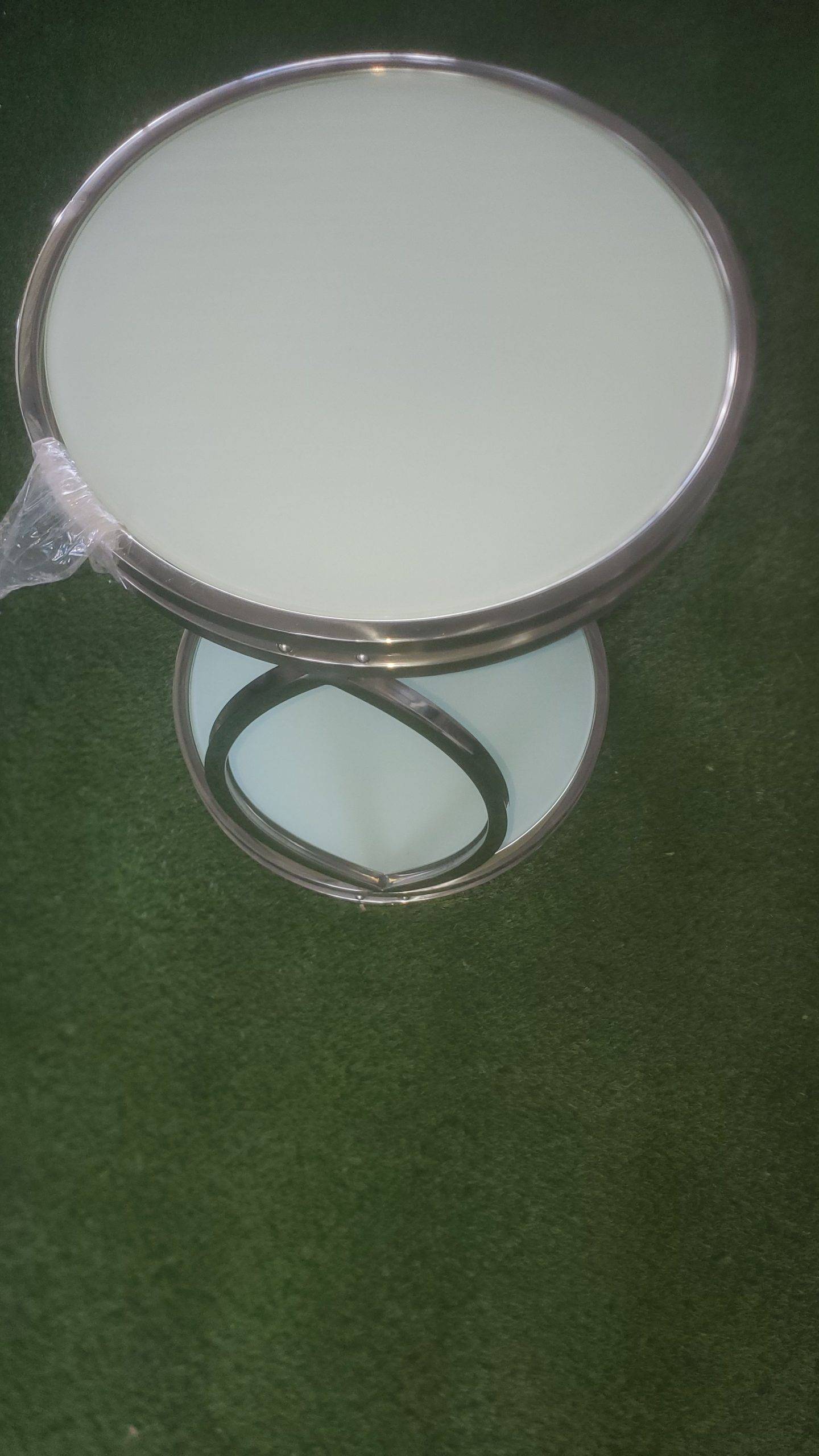 BRAND NEW 2-TIER GLASS TABLE FOR SALE