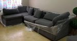 LARGE 4-SEATER LIVING ROOM SET + OTTOMAN